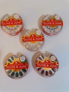 5 sets Instant Mani Press-Ons - Assorted Colors